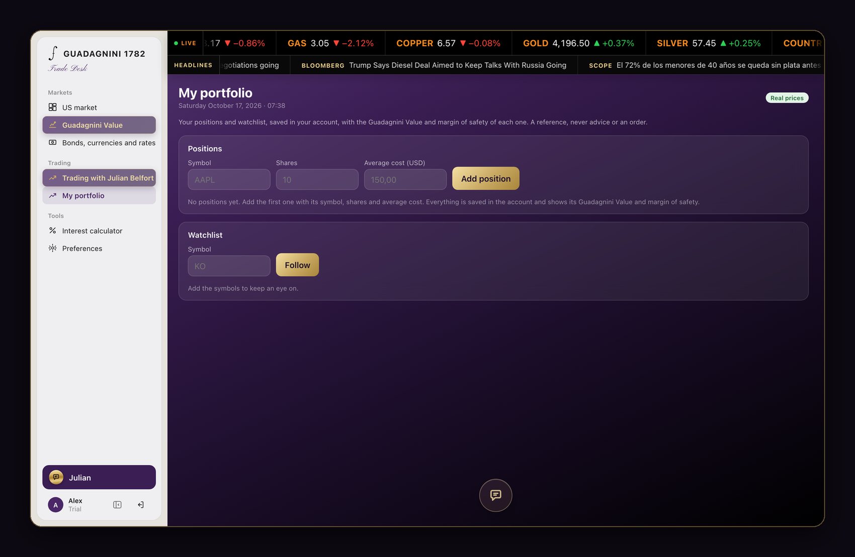 My portfolio on the Mac